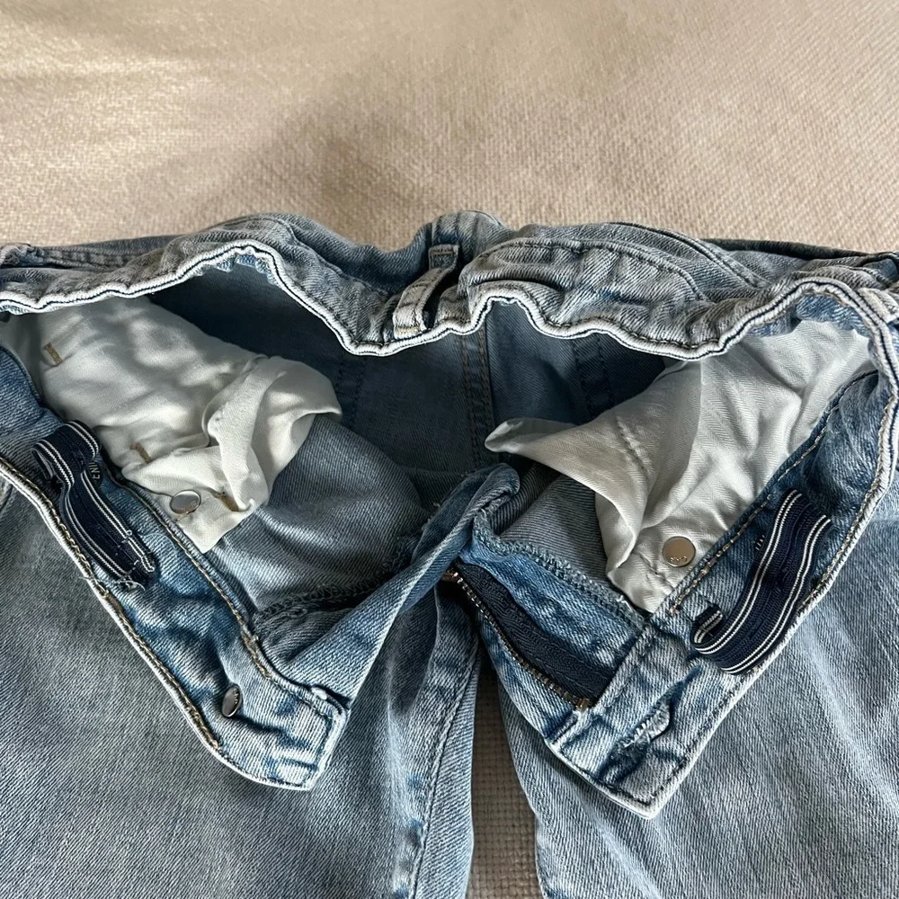 Gap girls 12 Blue Distressed Flared Jeans